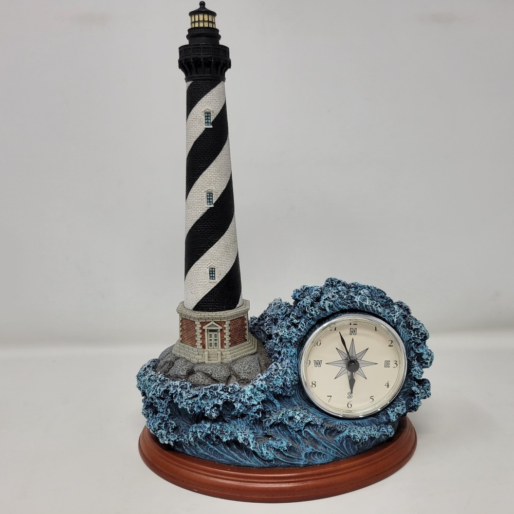 Danbury Mint Shoreline Sentinel Cape Hatteras Lighthouse Clock Buxton NC‎